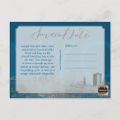 Pix Dezines/Rett Datum/Imitate Silver/NYC Twin Tow Ankündigungspostkarte (Rückseite)