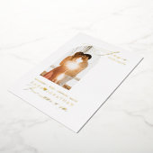 Pix Dezines Rettete unser Date Luxe Calligraphie Folieneinladung (Gedreht)