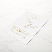 Pix Dezines Rettete unser Date Luxe Calligraphie Folieneinladung (Gedreht)
