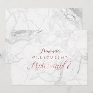 Pix Dezines Rose Gold wird meine Bridesmaid sein Einladung