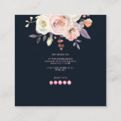 Pix Dezines Rose im Hochsommer Quadratische Visitenkarte (Rückseite)