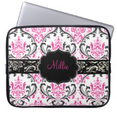 Pix Dezines Rossi Damask/DIY Monogramm+Farbe! Laptopschutzhülle (Vorderseite)