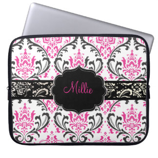 Pix Dezines Rossi Damask/DIY Monogramm+Farbe! Laptopschutzhülle