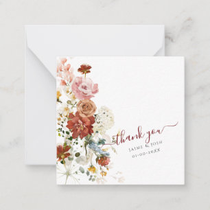 Pix Dezines Rustic Boho Fall Garden Blume Mitteilungskarte