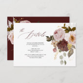 Pix Dezines Rustikale Blume Locarno Einladung (Vorne/Hinten)