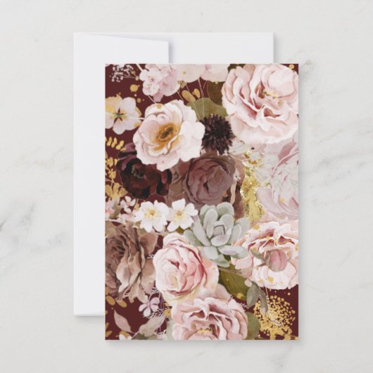 Pix Dezines Rustikale Blume Locarno Einladung (Rückseite)