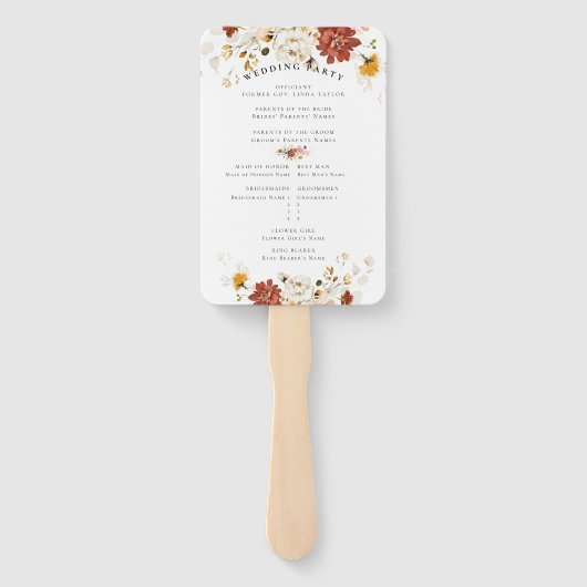 Pix Dezines Rustikales Wasserfarbenfall Garten Blu Fächer (Rückseite)