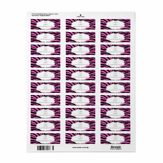 Pix Dezines Safari, heiß rosa + schwarz, Zebra (Vorne)
