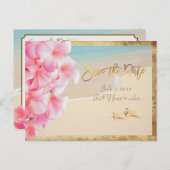 Pix Dezines/Save the Date/Vintag hawaii Ankündigungspostkarte (Vorne/Hinten)