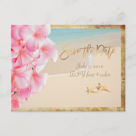 Pix Dezines/Save the Date/Vintag hawaii Ankündigungspostkarte (Vorderseite)