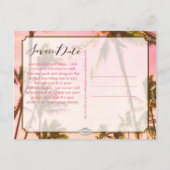 Pix Dezines/Save the Date/Vintag hawaii Ankündigungspostkarte (Rückseite)