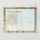 Pix Dezines/Save the Date/Vintag hawaii Ankündigungspostkarte (Rückseite)