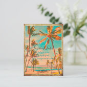 Pix Dezines/Save the Date/Vintag hawaii Ankündigungspostkarte (Stehend Vorderseite)