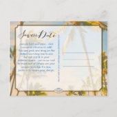 Pix Dezines/Save the Date/Vintag hawaii Ankündigungspostkarte (Rückseite)
