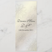 Pix Dezines Schneeflocken auf Eis, Menü Menükarte (Rückseite)