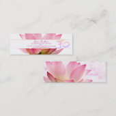 Pix Dezines Serenity Pink lotus, Om Yoga, Heiler Mini Visitenkarte (Vorne/Hinten)