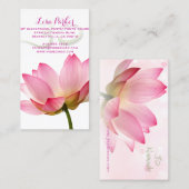 Pix Dezines Serenity Pink lotus, Om Yoga, Heiler Visitenkarte (Vorne/Hinten)