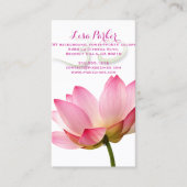 Pix Dezines Serenity Pink lotus, Om Yoga, Heiler Visitenkarte (Vorderseite)