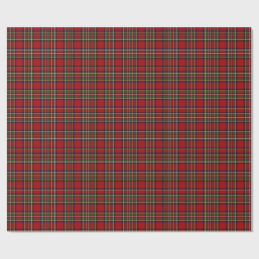 Pix Dezines-Stewart-Tartan Geschenkpapier (Flach)