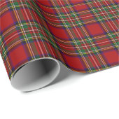 Pix Dezines-Stewart-Tartan Geschenkpapier (Rolleneckpunkt)