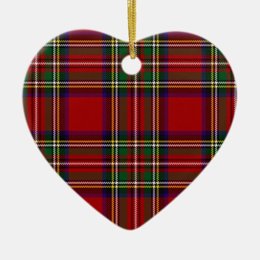 Pix Dezines-Stewart-Tartan Keramik Ornament (Vorne)