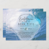 Pix Dezines Surfs Up Beach Bar Mitzvah Einladung (Vorne/Hinten)