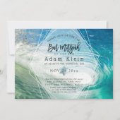 Pix Dezines surft hoch, Pipeline Beach Bar Mitzvah Einladung (Vorderseite)