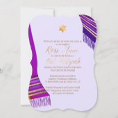 Pix Dezines Tallit/Magenta/Lila/Bat Mitzvah Einladung (Rückseite)