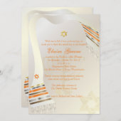 Pix Dezines Tallit/Stilvoll Bat Mitzvah/Gold Einladung (Vorne/Hinten)