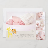 Pix Dezines tiger giraffe Foto Geburtsankündigung Ankündigung (Vorderseite)