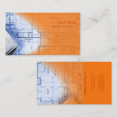 Pix Dezines Trendy Architect Electric Orange Visitenkarte (Vorne/Hinten)