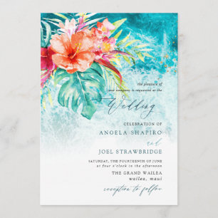 Pix Dezines Tropical Paradise Beach Hochzeit Einladung