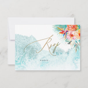 Pix Dezines Tropical Paradise Beach Hochzeit UAWG Einladung