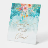 Pix Dezines Tropical Paradise Beach Mimosa Bar Sockelschild (Vorderseite)