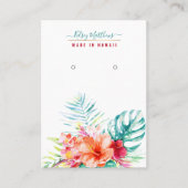 Pix Dezines Tropisches Paradies Ohrringe Visitenkarte (Vorderseite)