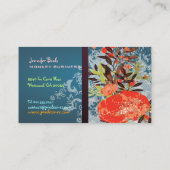 Pix Dezines Tuscanini Retro Blumenkohl + aquamarin Visitenkarte (Rückseite)