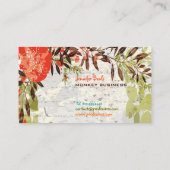 Pix Dezines Tuscanini Retro Blütencreme Visitenkarte (Rückseite)