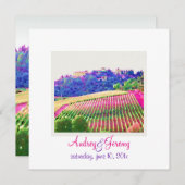 Pix Dezines Tuscany Weingarten/Hochzeit in Urlaubs Einladung (Vorne/Hinten)