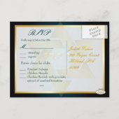 Pix Dezines uAwg Classic Mitzvah für 12x18 lädt ei Einladungspostkarte (Rückseite)