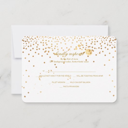 Pix Dezines UAWG Dazzled/Imitats Gold/Rose Quarz RSVP Karte (Rückseite)