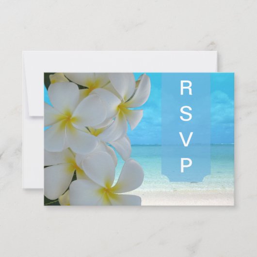 Pix Dezines uAwg Plumeria Lei /beach RSVP Karte (Vorderseite)