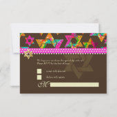 Pix Dezines uAwg Psychedelic Stars, Bat Mitzvah Einladung (Rückseite)