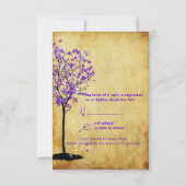 Pix Dezines uAwg retro violette Ahornbäume RSVP Karte (Rückseite)