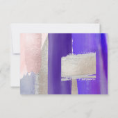 Pix Dezines UAWG w Meal, Moderne Kunst, Lila Silbe RSVP Karte (Rückseite)