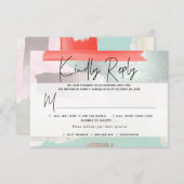 Pix Dezines UAWG w Meal, Moderne Kunst, Minze Cora RSVP Karte (Vorne/Hinten)