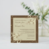 Pix Dezines VANILLA WIRBEL/CAFE AU LAIT Einladung (Stehend Vorderseite)