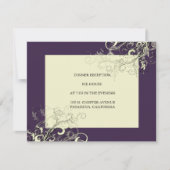 Pix Dezines Vanilla Wirbel/DIY Dunkler Lila Becker Einladung (Vorderseite)