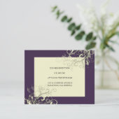 Pix Dezines Vanilla Wirbel/DIY Dunkler Lila Becker Einladung (Stehend Vorderseite)