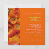 Pix Dezines verbrannte Orangenlilie Einladung (Rückseite)