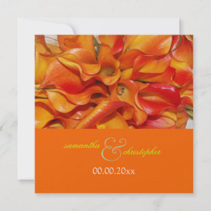 Pix Dezines verbrannte Orangenlilie Einladung